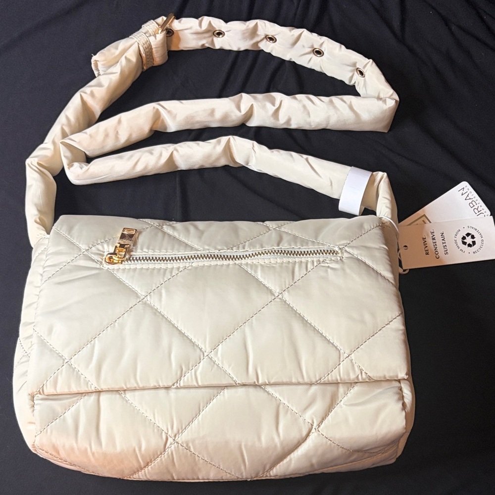 Urban Expressions Quilted Off-white Carson Crossbody Bag